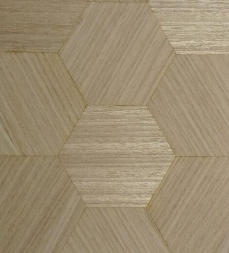 Hexagon Marquetry in Dyed White Oak